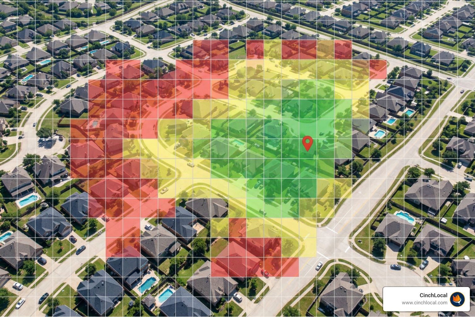Side-by-side heatmaps of data points, left mostly red/orange and right mostly green/yellow.