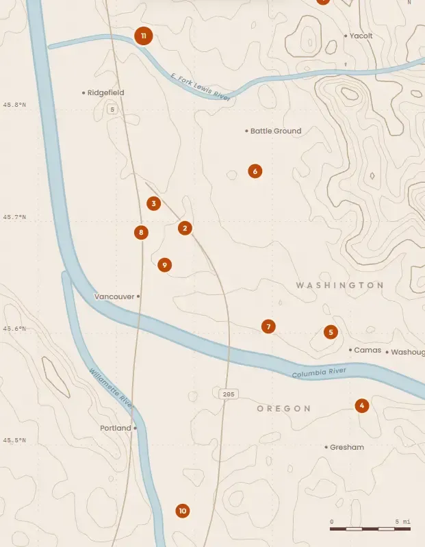 Live JobProof Map on a roofing company's website Live JobProof Map on a roofing company's website, with orange pins marking finished roof replacements and repairs by neighborhood