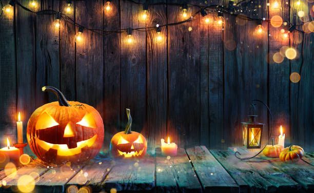Halloween Pumpkin Fairylight Backdrop
