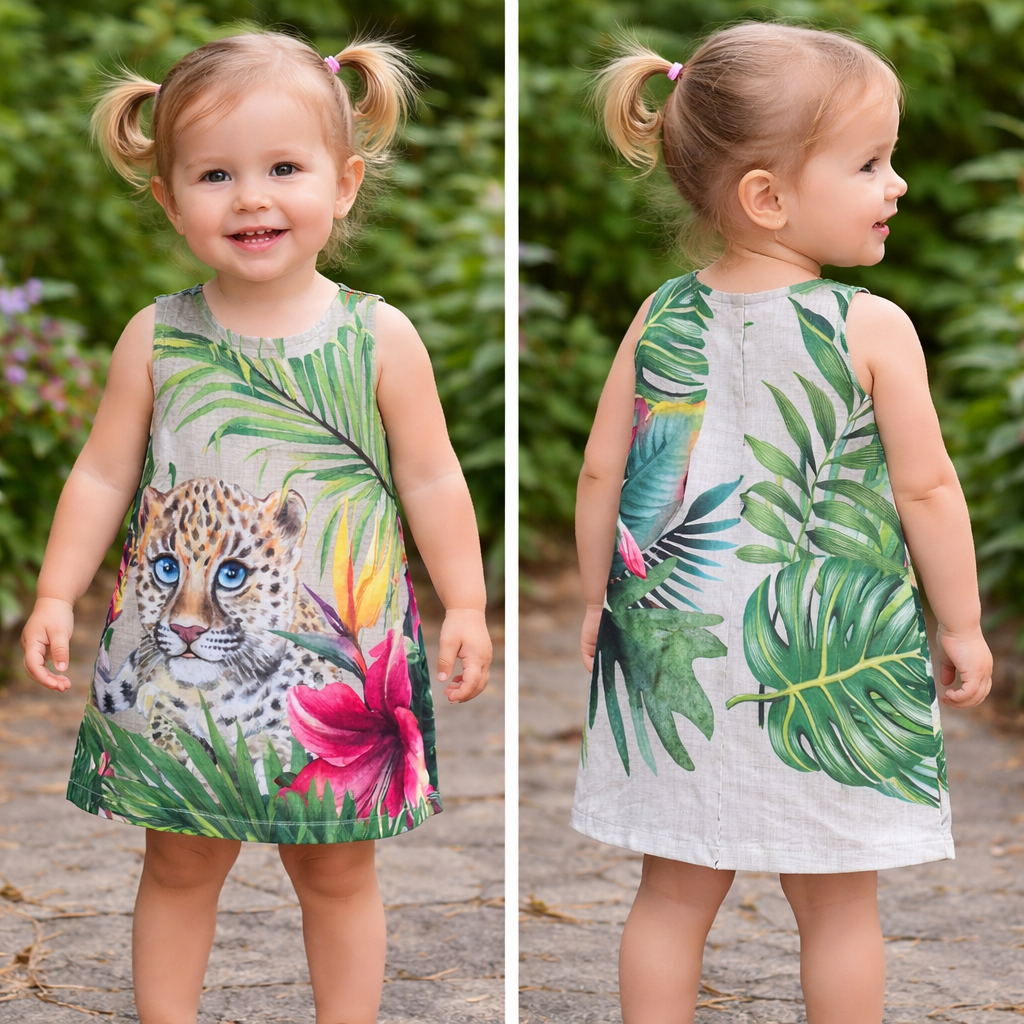 jurkje met jungle en tijger print