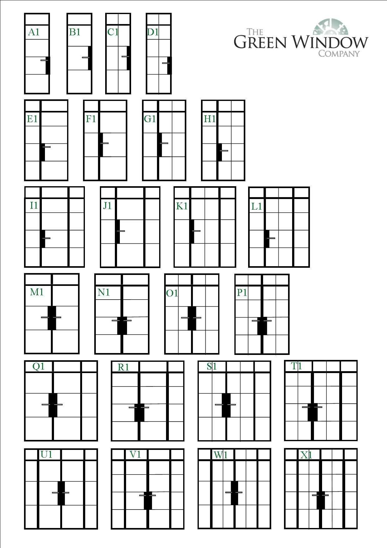 W20 steel door designs with glazed lights above