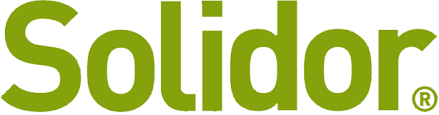 The lime green Solidor logo on a white background.