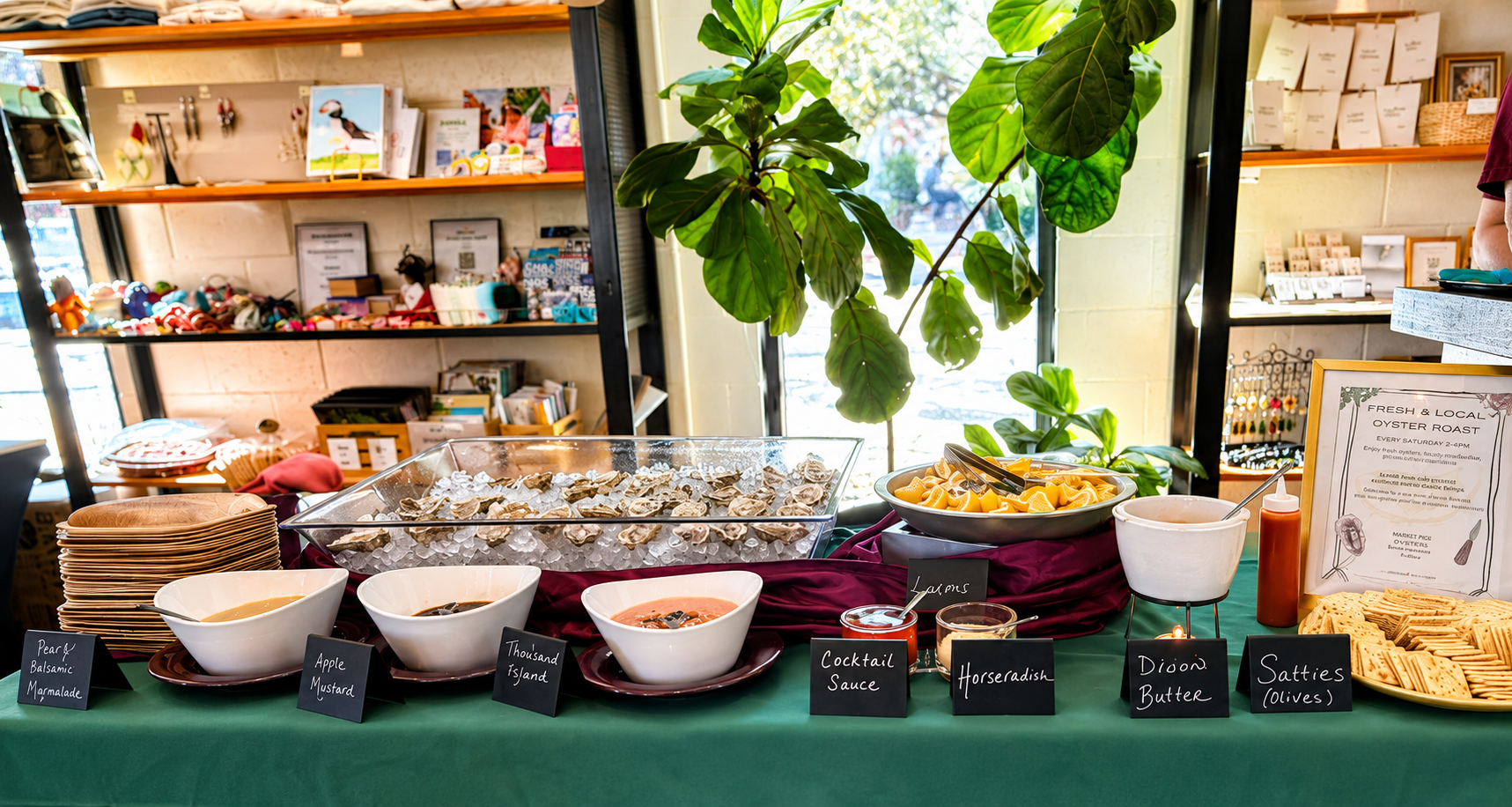 HalfShells oyster display at a private celebration