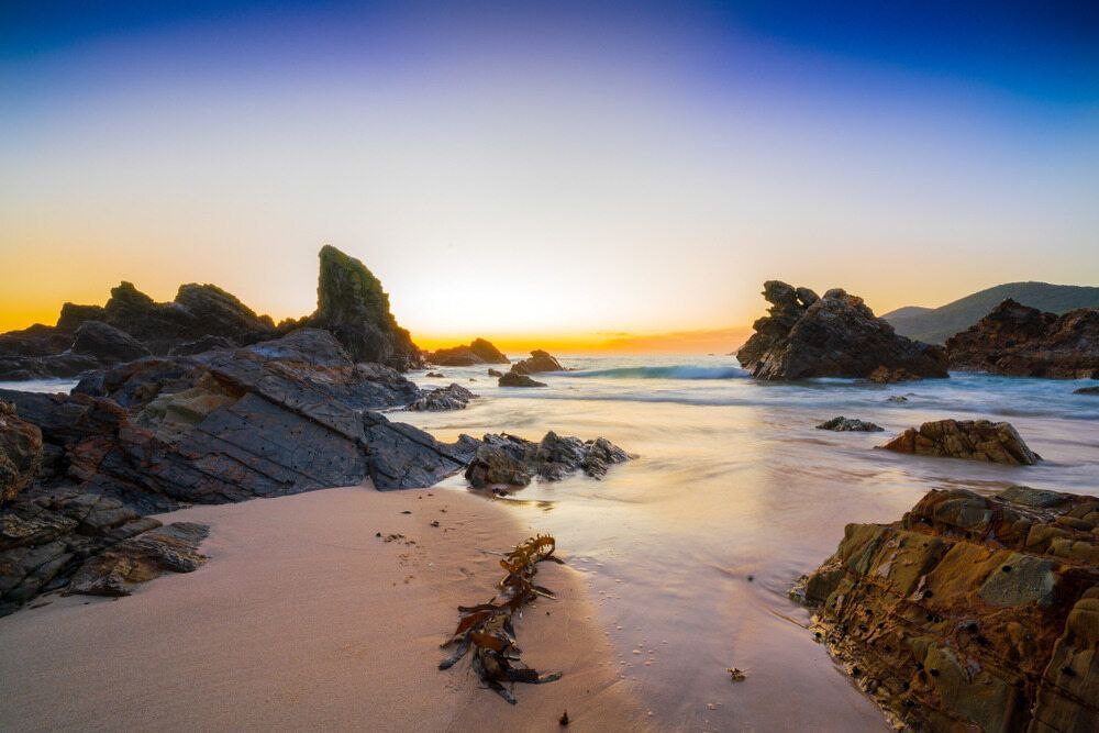 Beach With Rocks and a Sunset — 365 Towing Taree in Forster, NSW