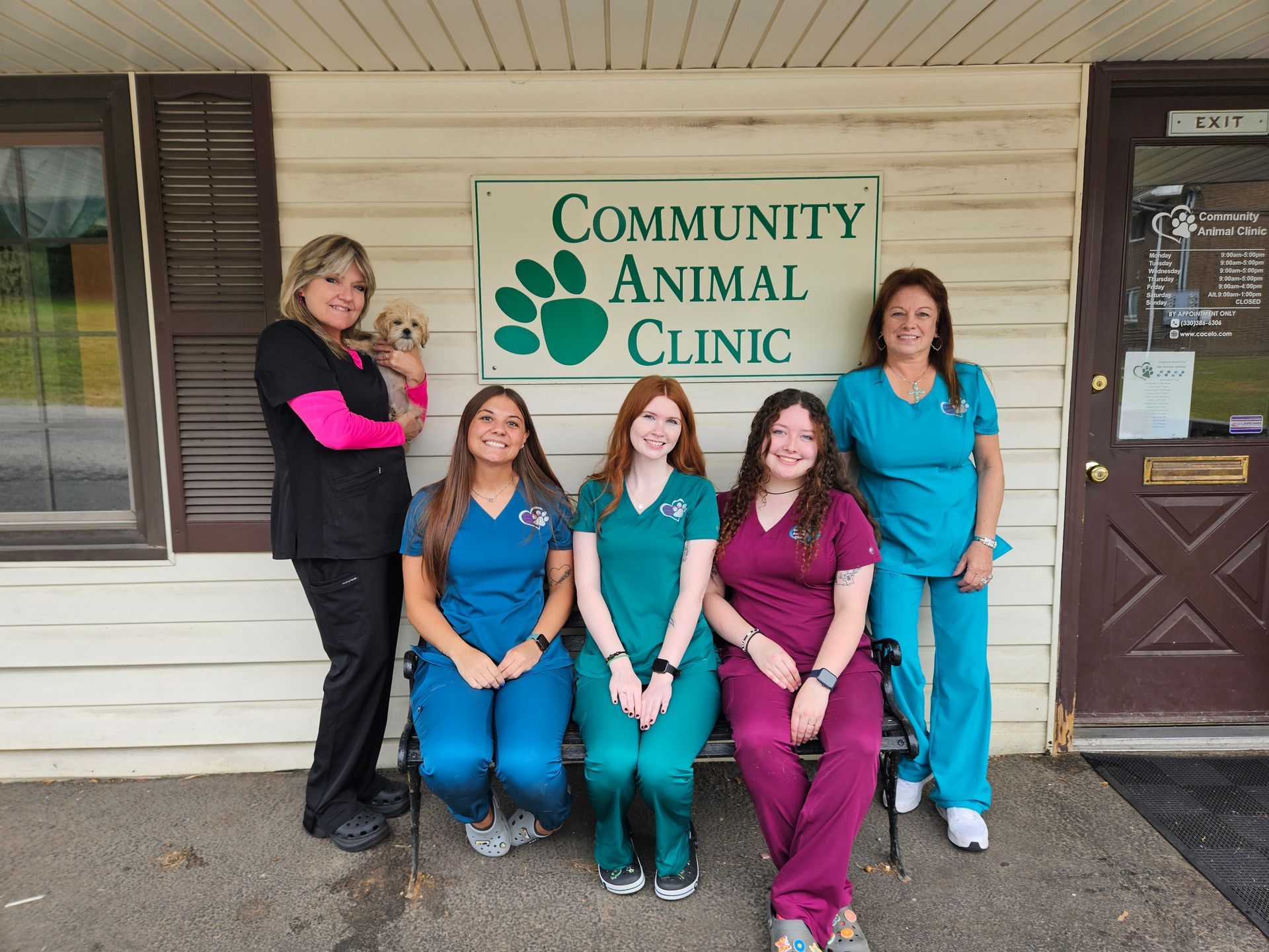 front of clinic with staff