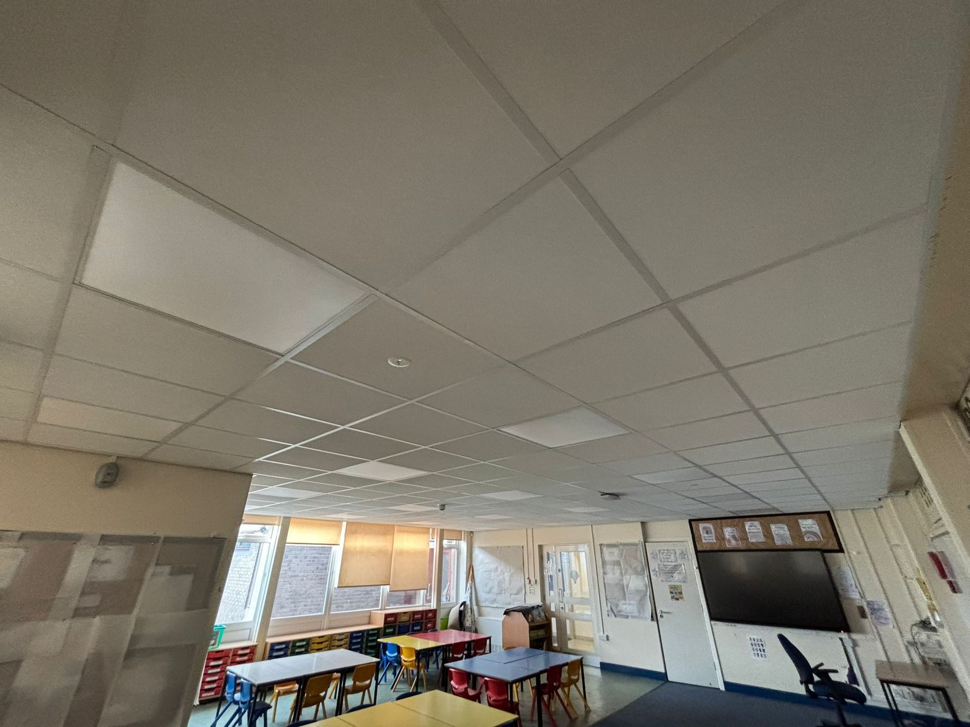 Completed classroom ceiling replacement