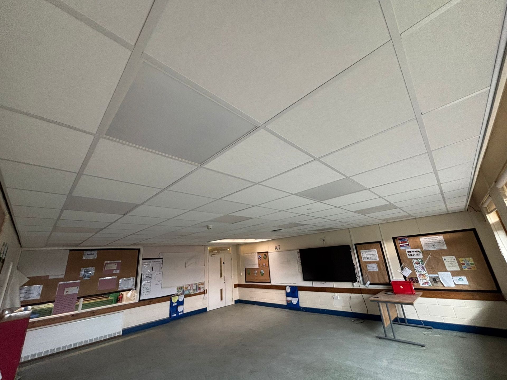 Classroom ceiling tile replacement