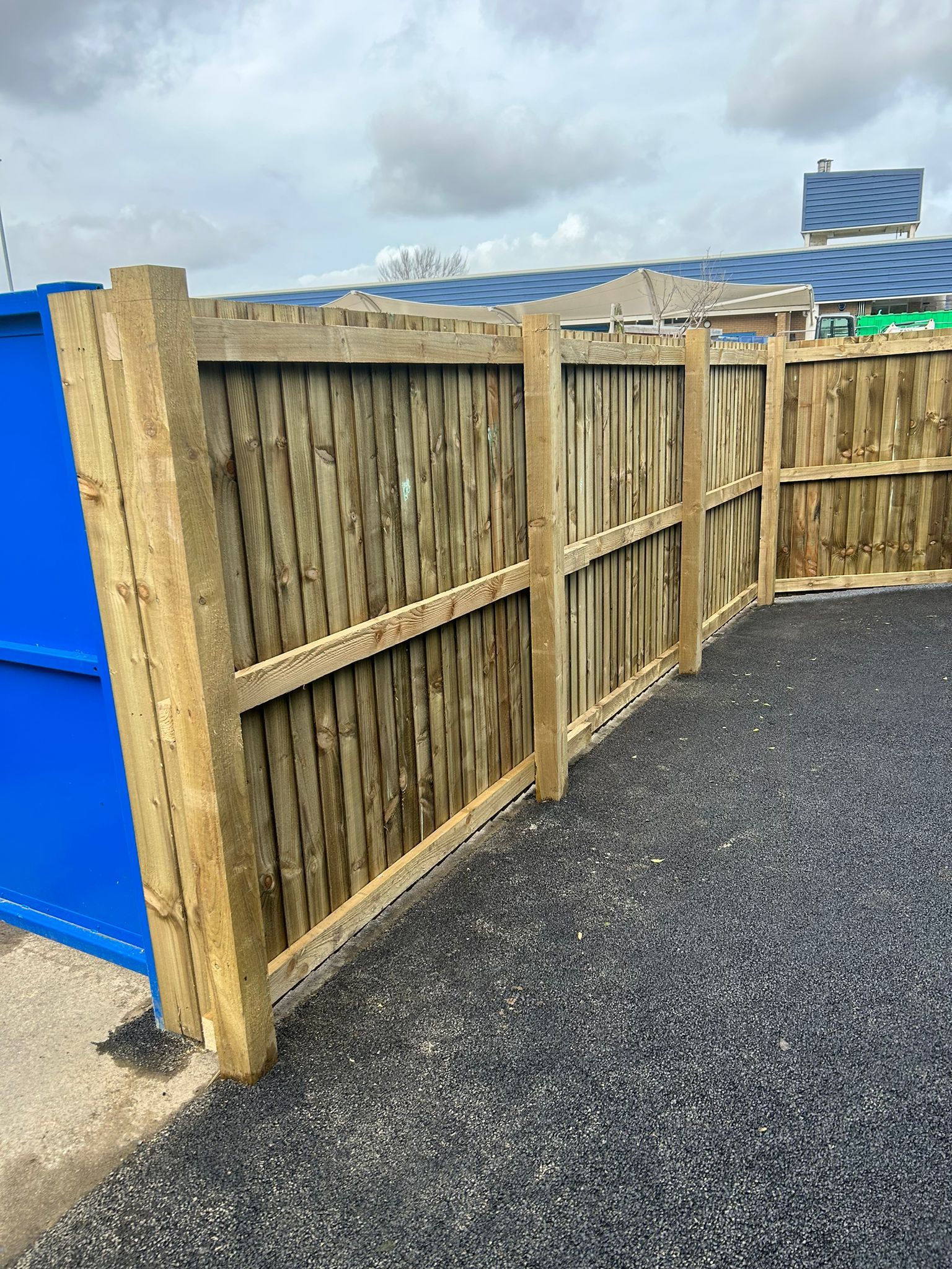 Completed installation of fencing at Sharp Lane