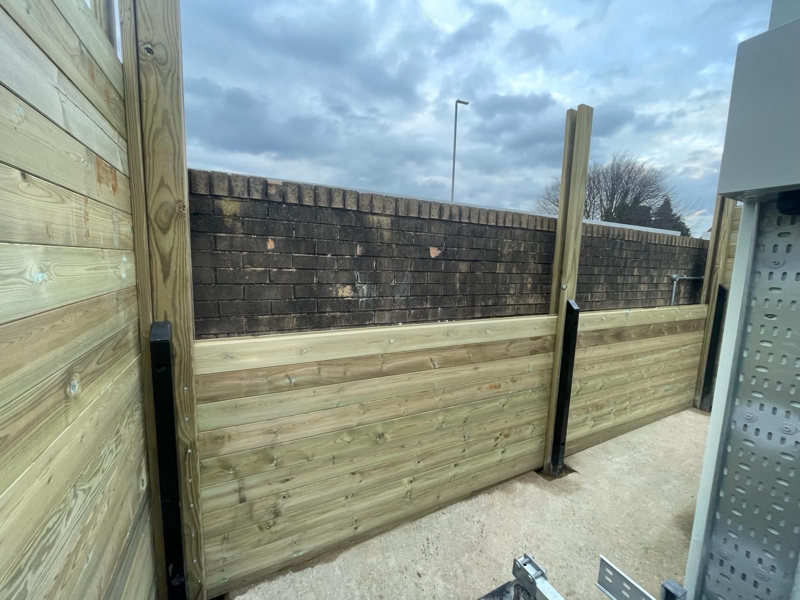 During the installation of fencing