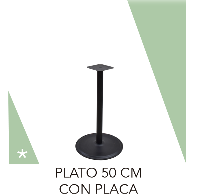 BASE CON PLACA 50 CM