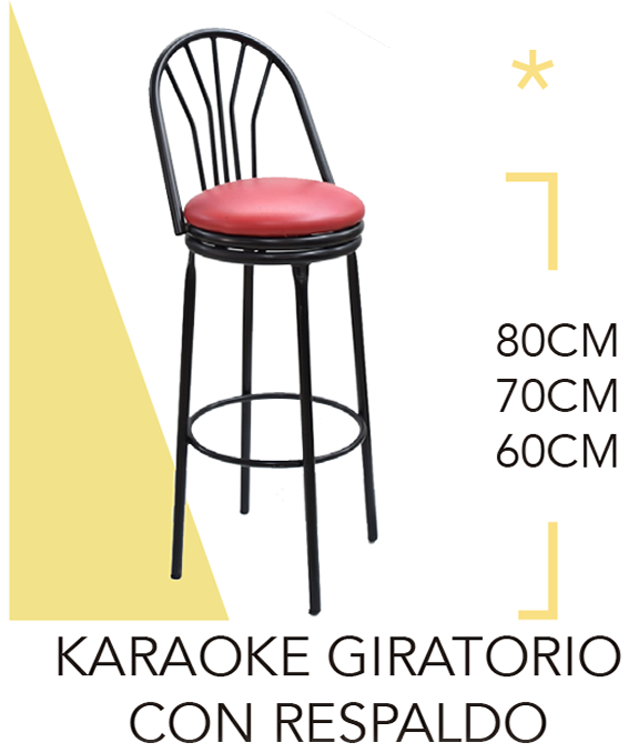 BANCO KARAOKE GIRATORIO CON RESPALDO