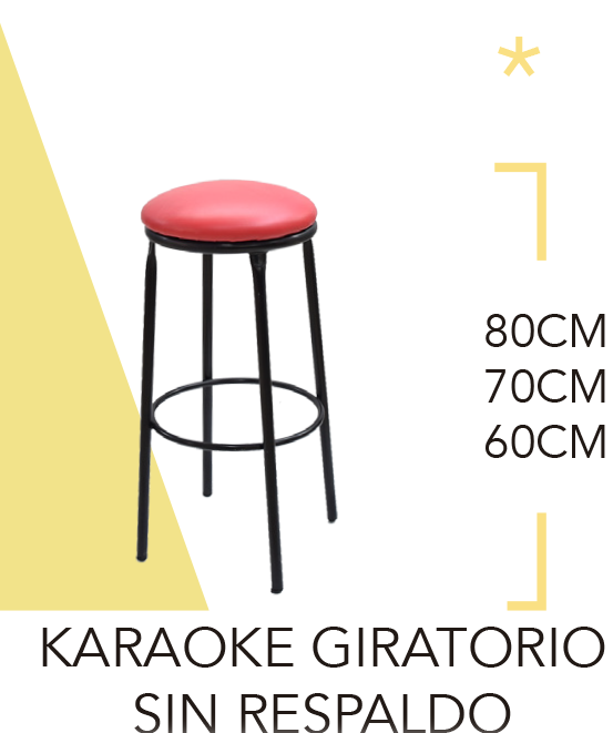 BANCO KARAOKE GIRATORIO SIN RESPALDO