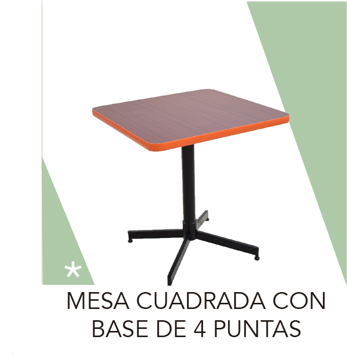 MESA CUADRADA 4 PUNTAS