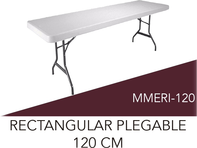MESA RECTANGULAR PLEGABLE 120 CM