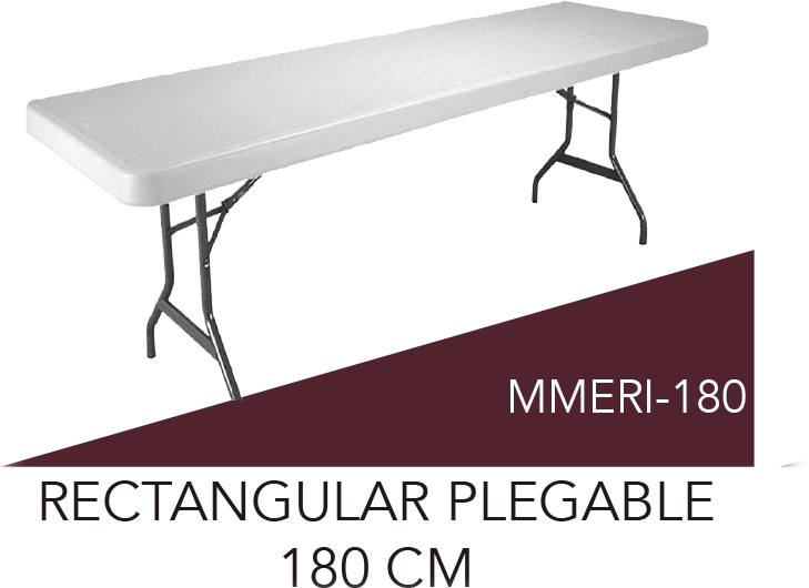 MESA RECTANGULAR PLEGABLE 180 CM