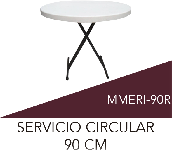 MESA DE SERVICIO CIRCULAR 90 CM