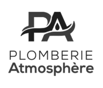 Logo noir et gris de Plomberie Atmosphère sur fond blanc