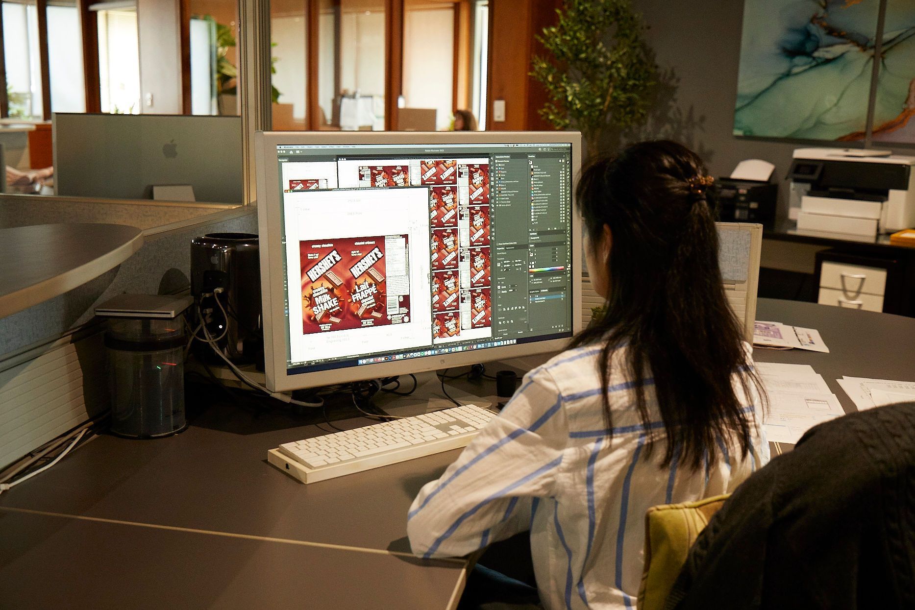 A microscope is sitting on top of a copper pipe.
