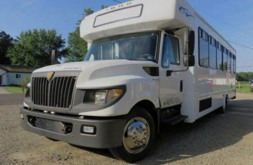 30 passenger San Antonio party bus outside view