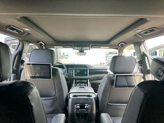 San Antonio airport transportation vehicle GMC Denali airport shuttle inside luxury view