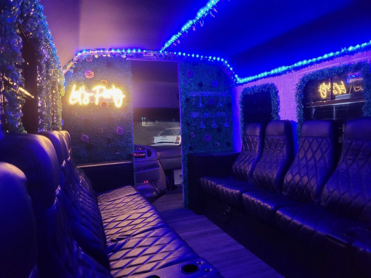 ATX San Antonio party bus inside view