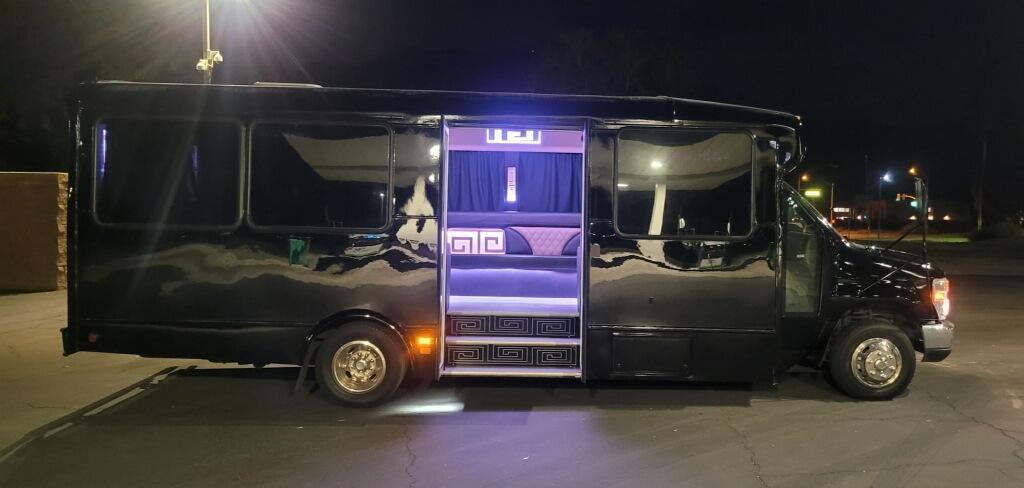 Black San Antonio party bus for 18 passengers