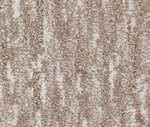 Beige and white textured carpet with vertical streaks.