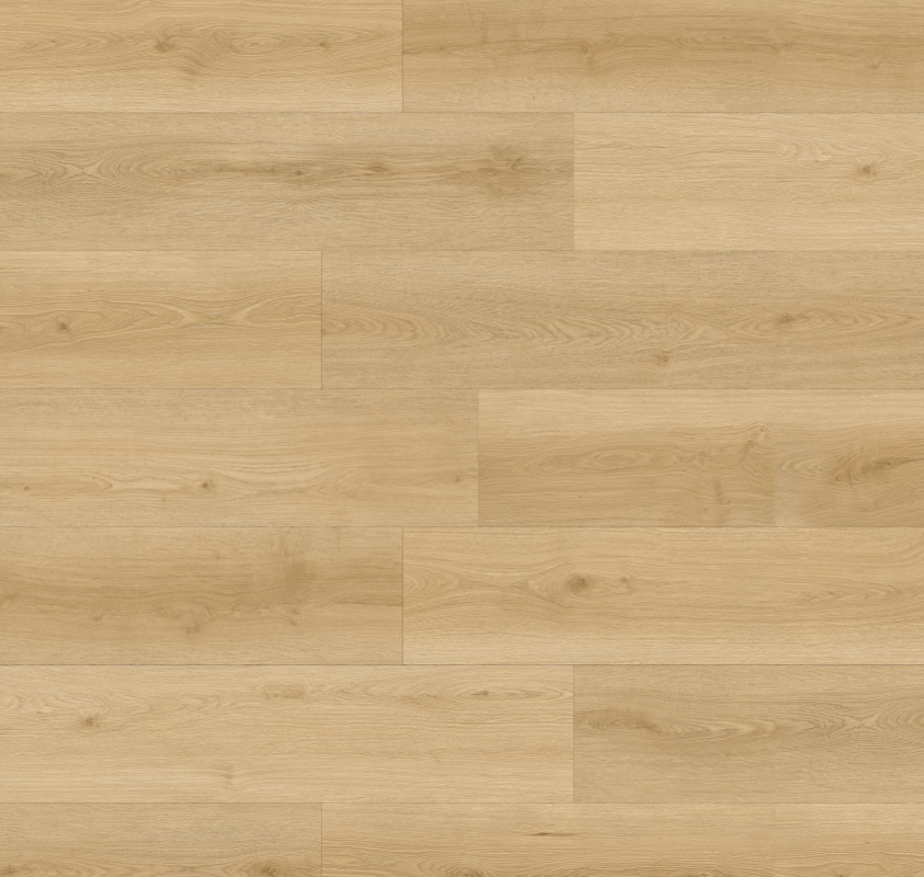 Light oak-colored wood flooring with wood grain pattern, installed horizontally.