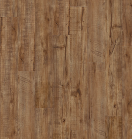 Brown wood-grain flooring with variations in tone and texture.