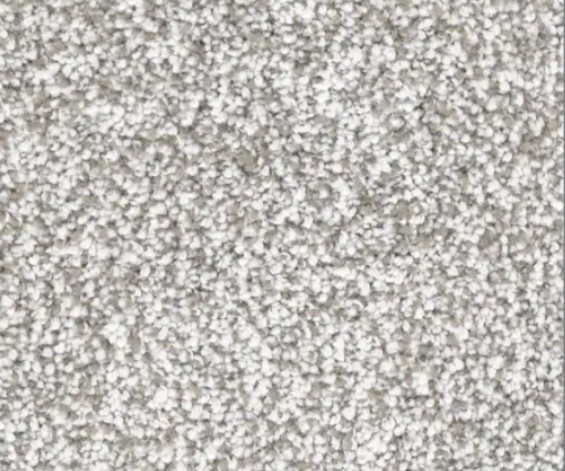 Gray speckled carpet.