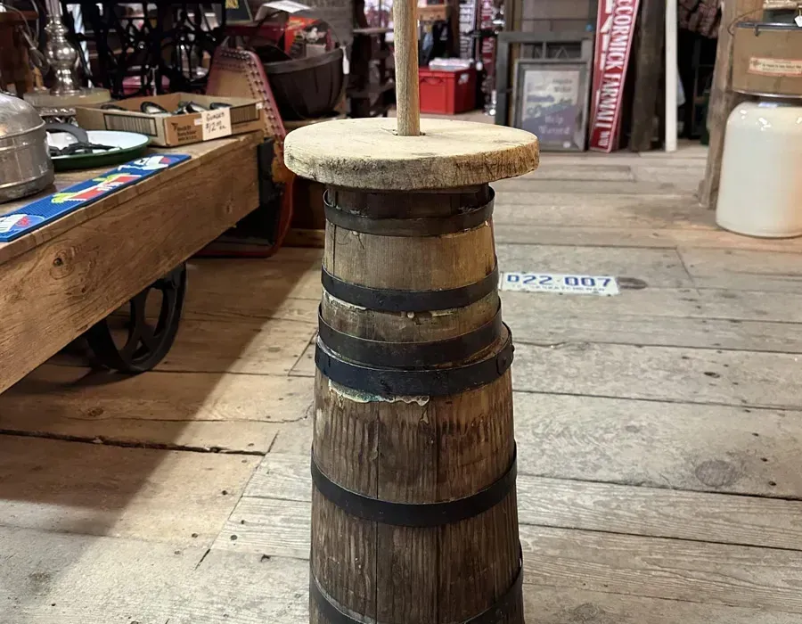 Antique butter churn
