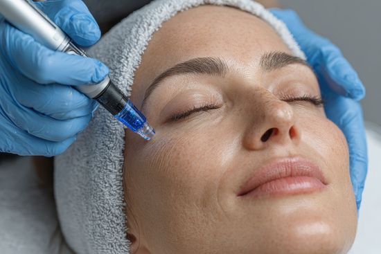 Microneedling the face