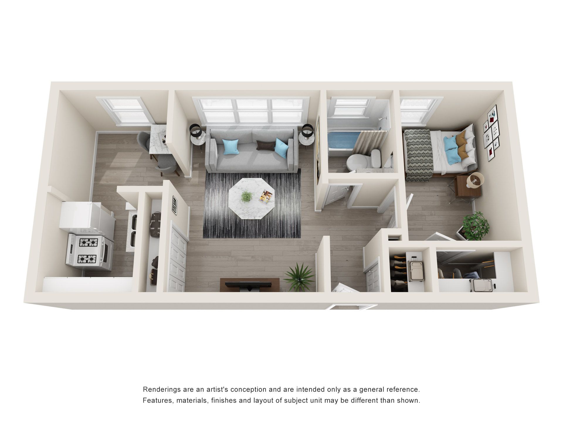 1 bed