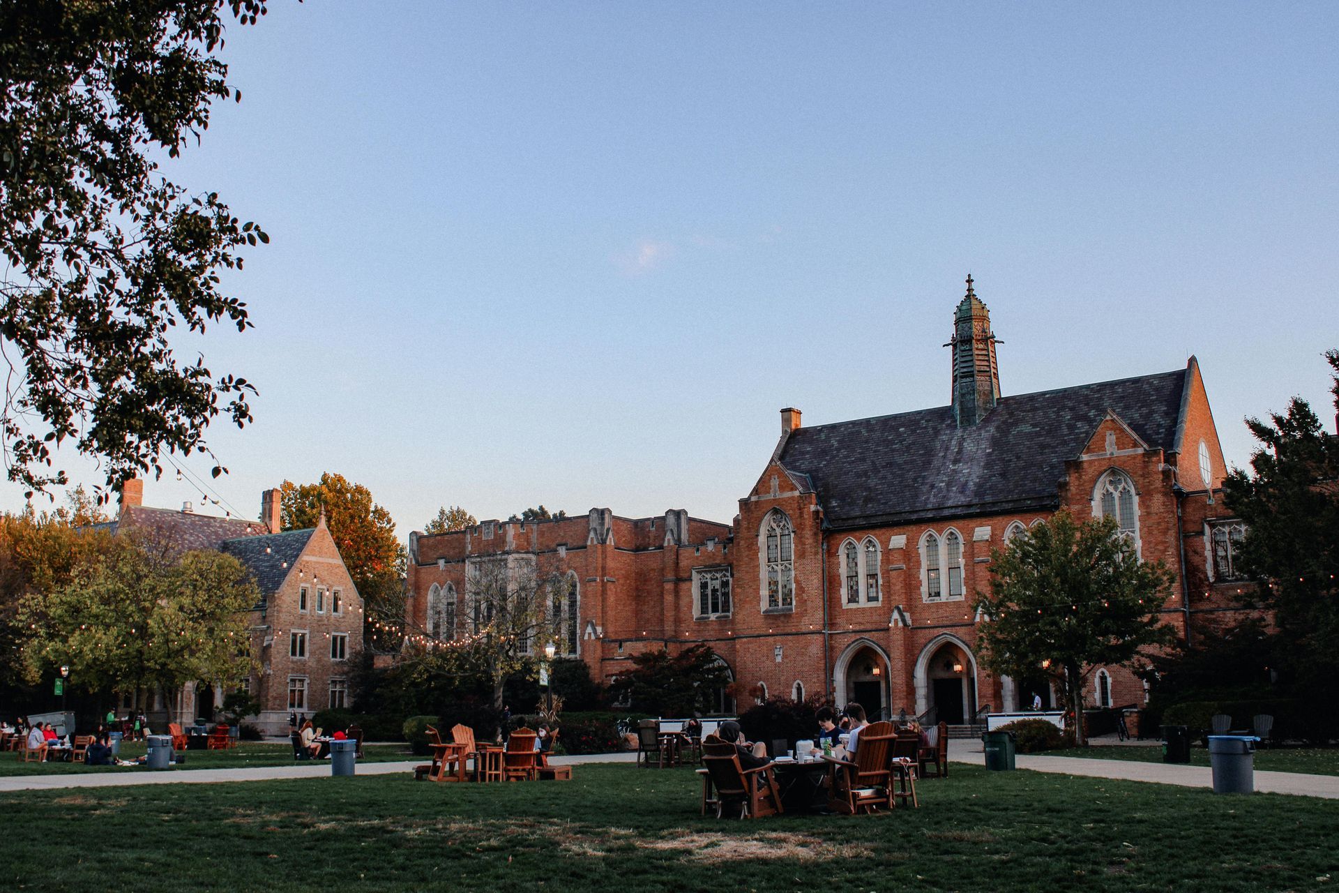 Campus, brick buildings and community.