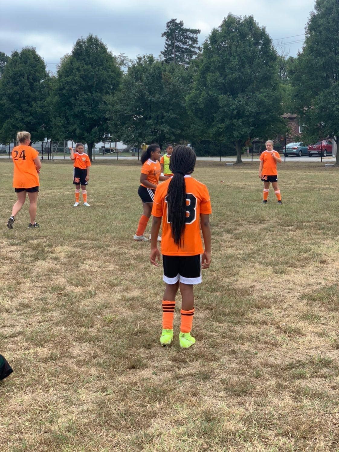 children on the field playing