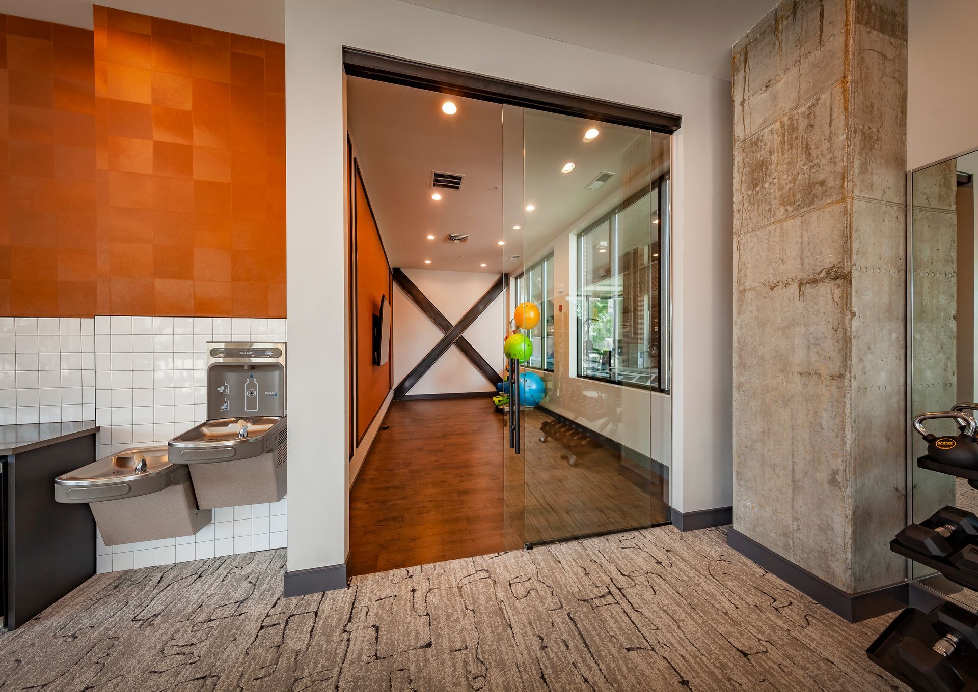 Fitness room area at Nickel Plate.