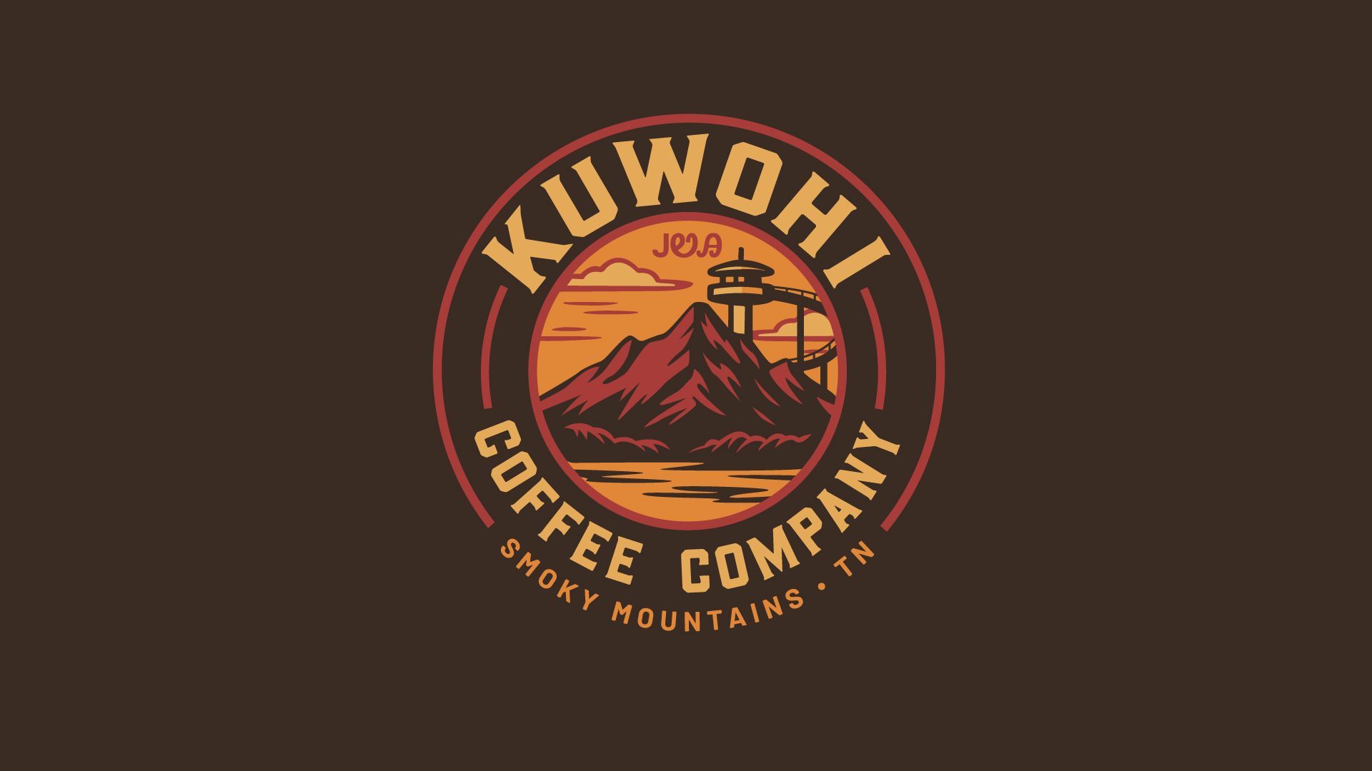 Kuwohi coffee rebrand for the Smoky Mountains, Gatlinburg TN graphic designer, Pigeon Forge TN advertising