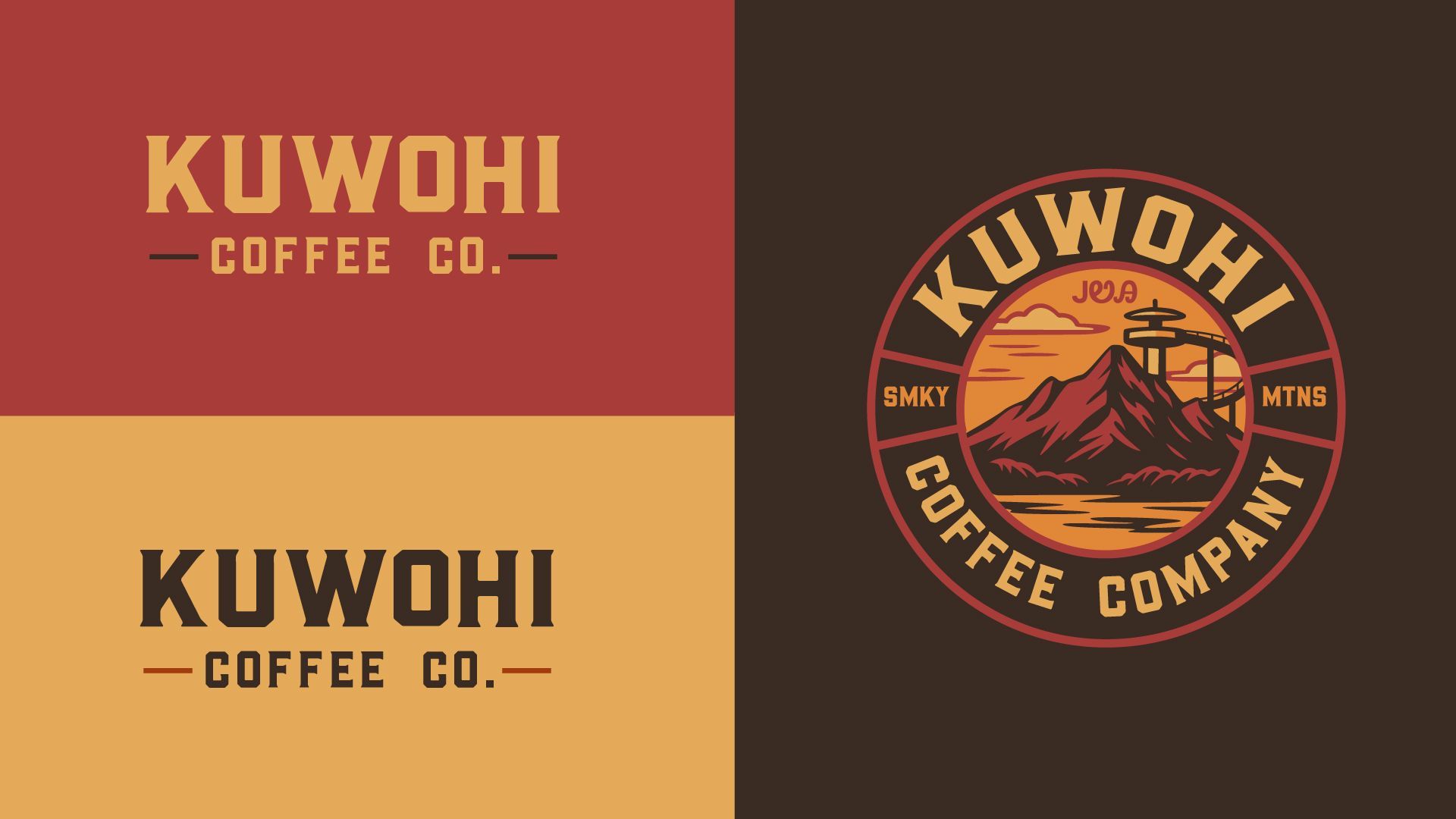 branding for a coffee company, package design from deboard design co ,Cades cove graphic design
