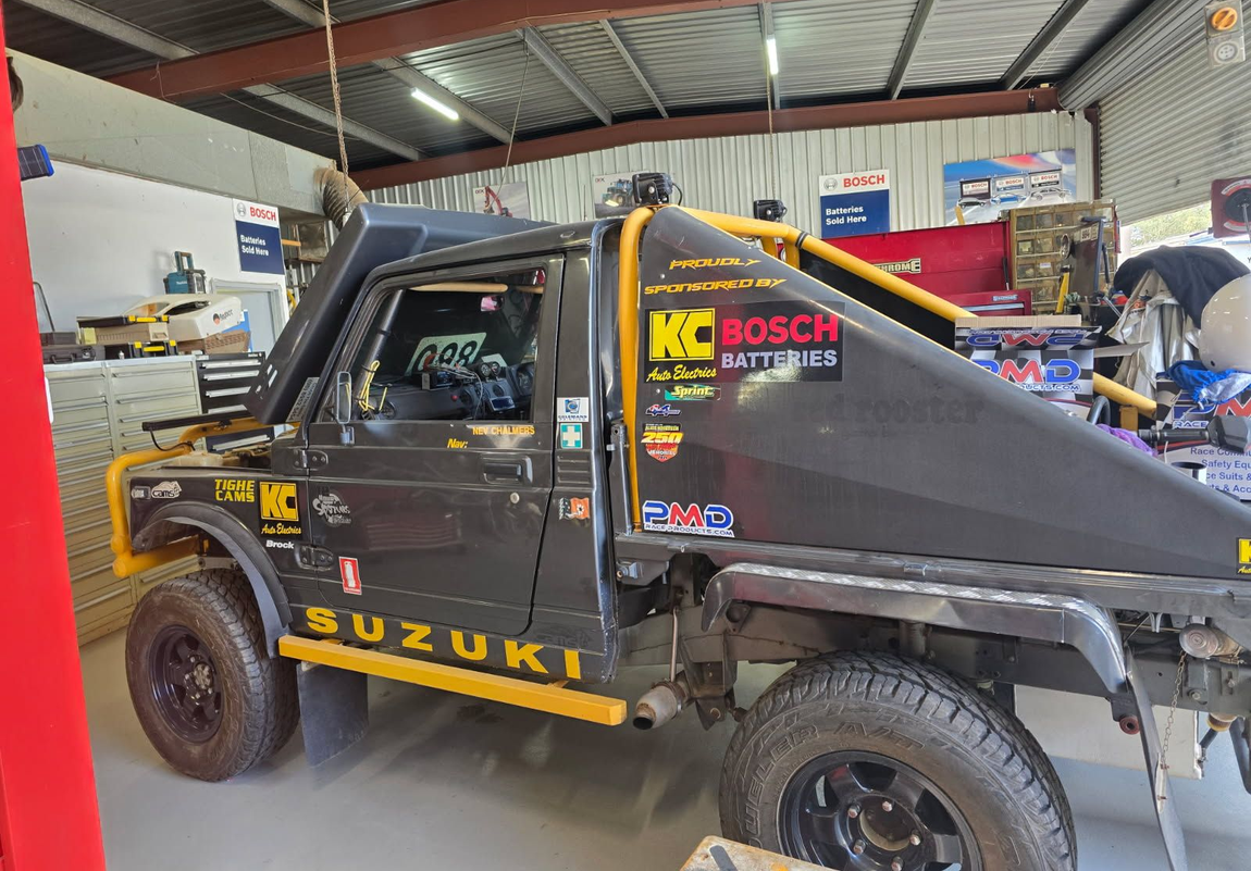 A 4x4 Car at sunset That Has The Suzuki written On It — KC Auto Electrics In Ciccone, NT