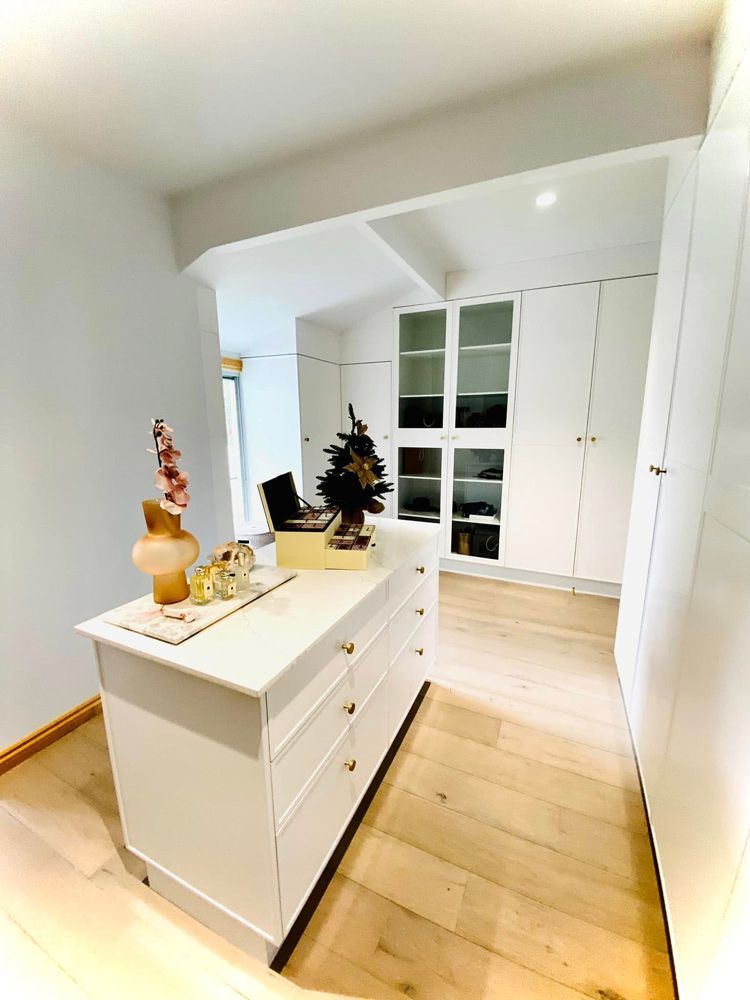White Cabinet in a Minimalist Room