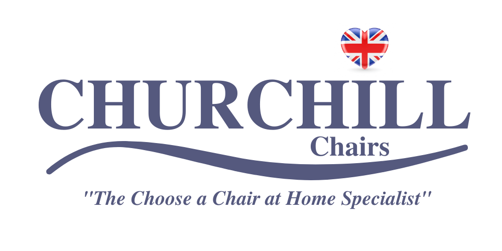 The churchill chairs logo says the choose a chair at home specialist