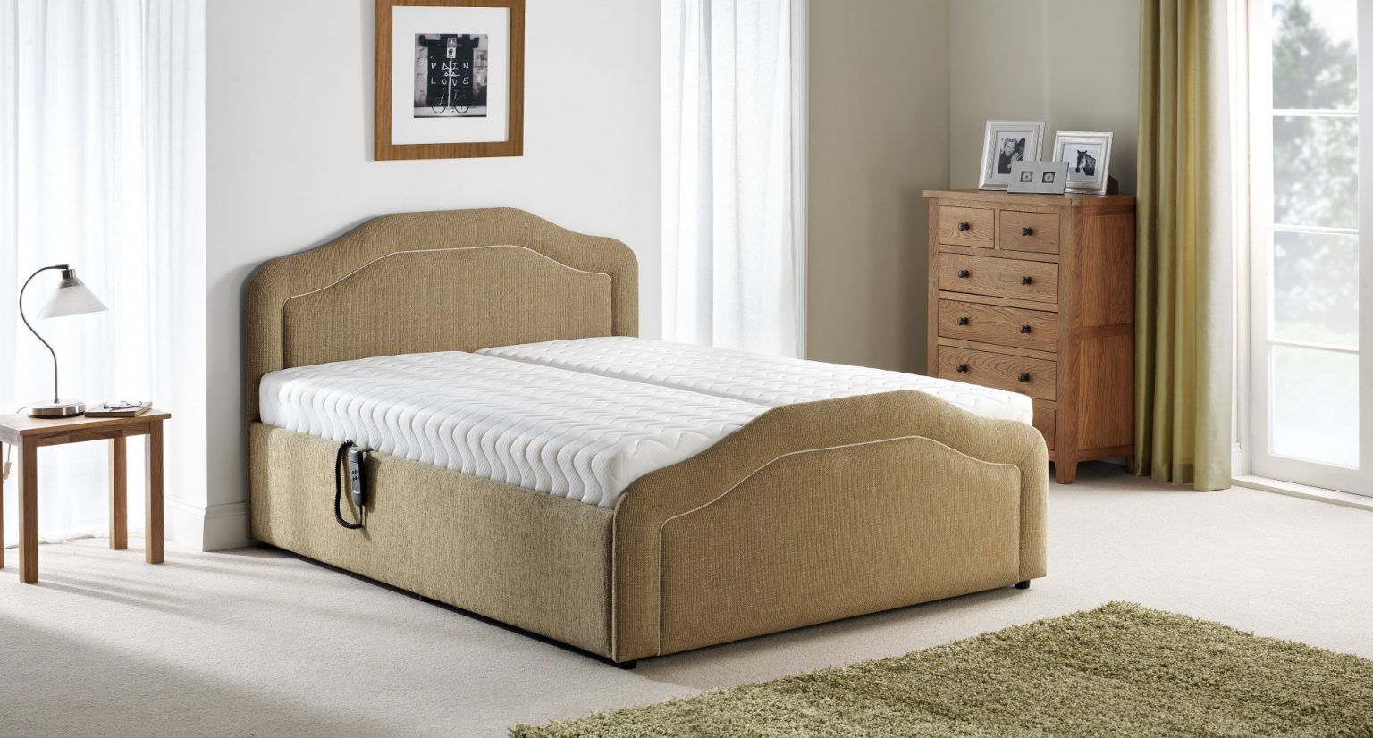 Super-king adjustable bed from Churchill Chairs