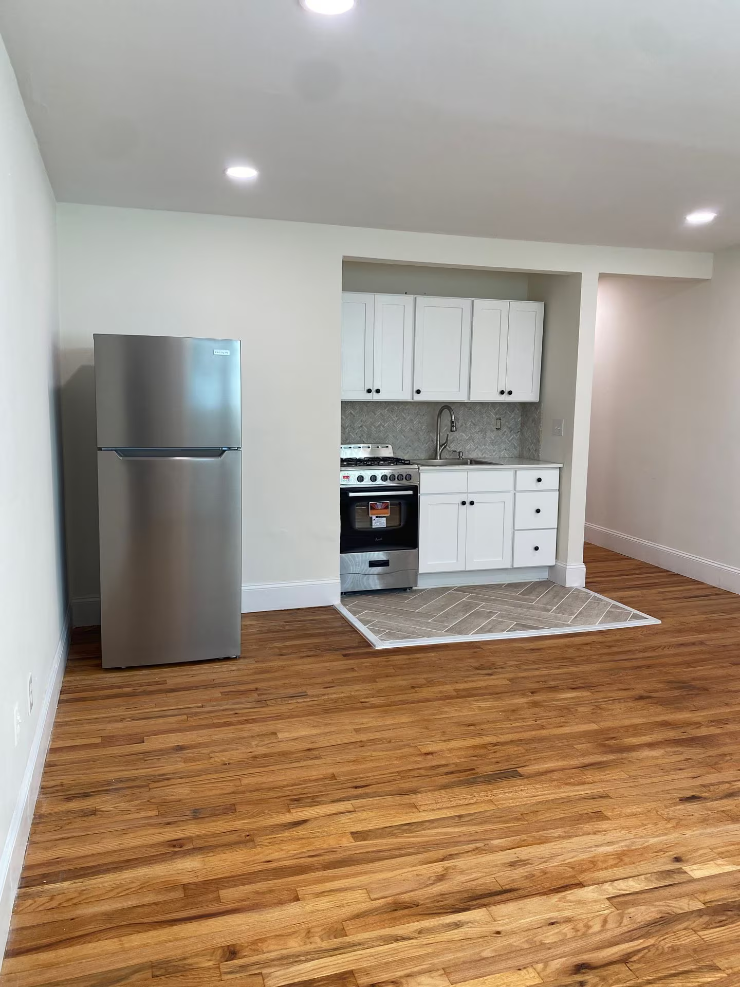 Renovated kitchen with stainless steel appliances at 22 Cottage Street South Orange NJ