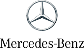 Un logo Mercedes-Benz su sfondo bianco