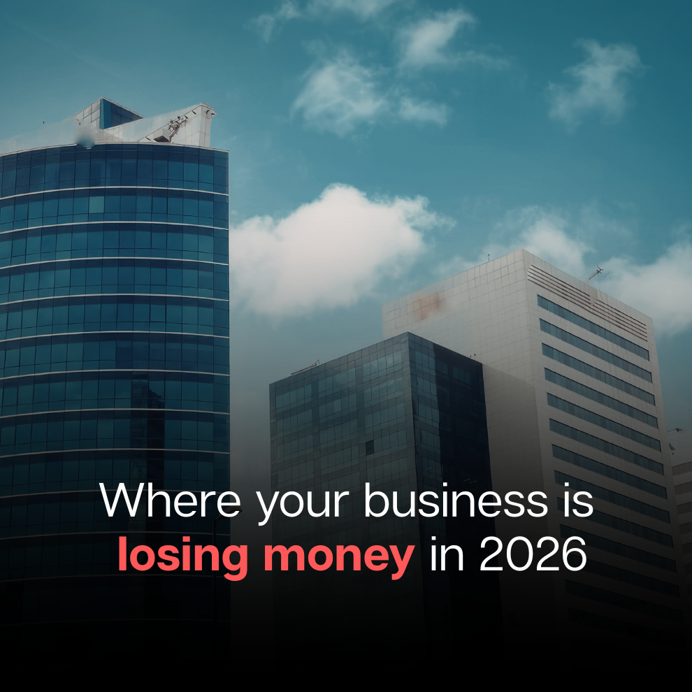 Text reading: “Where your business is losing money in 2026” by Modern Mindset Development