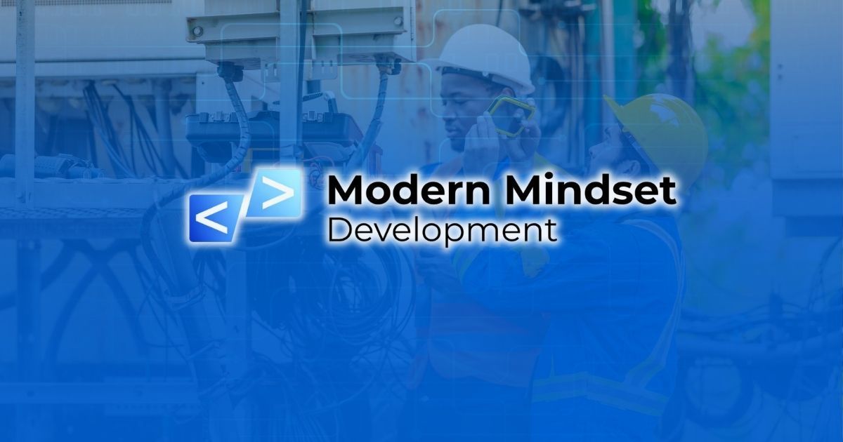 Blue graphic showing “2016” above “2026” with Modern Mindset Development logo and curved arrow between them