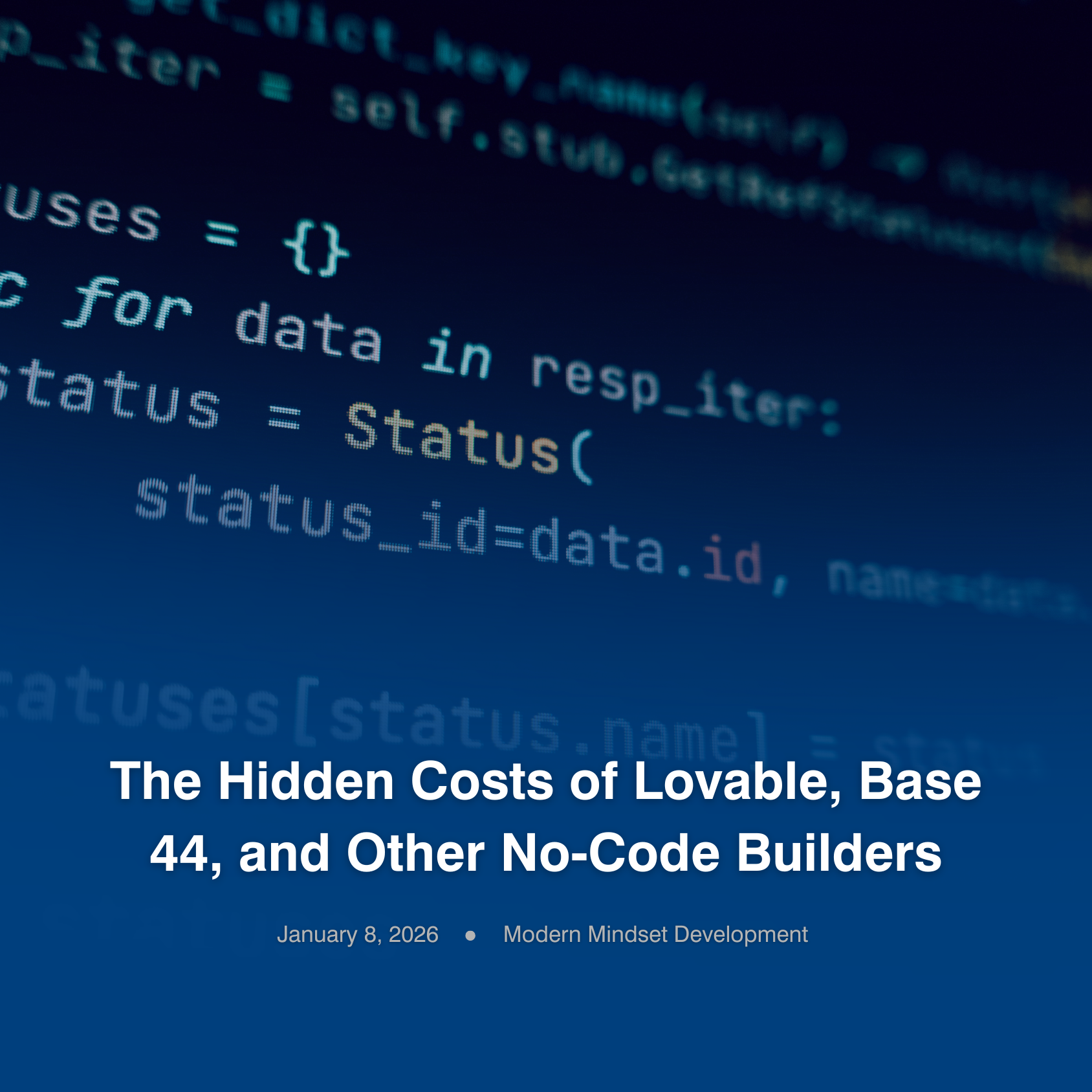 Code snippet background with text: 