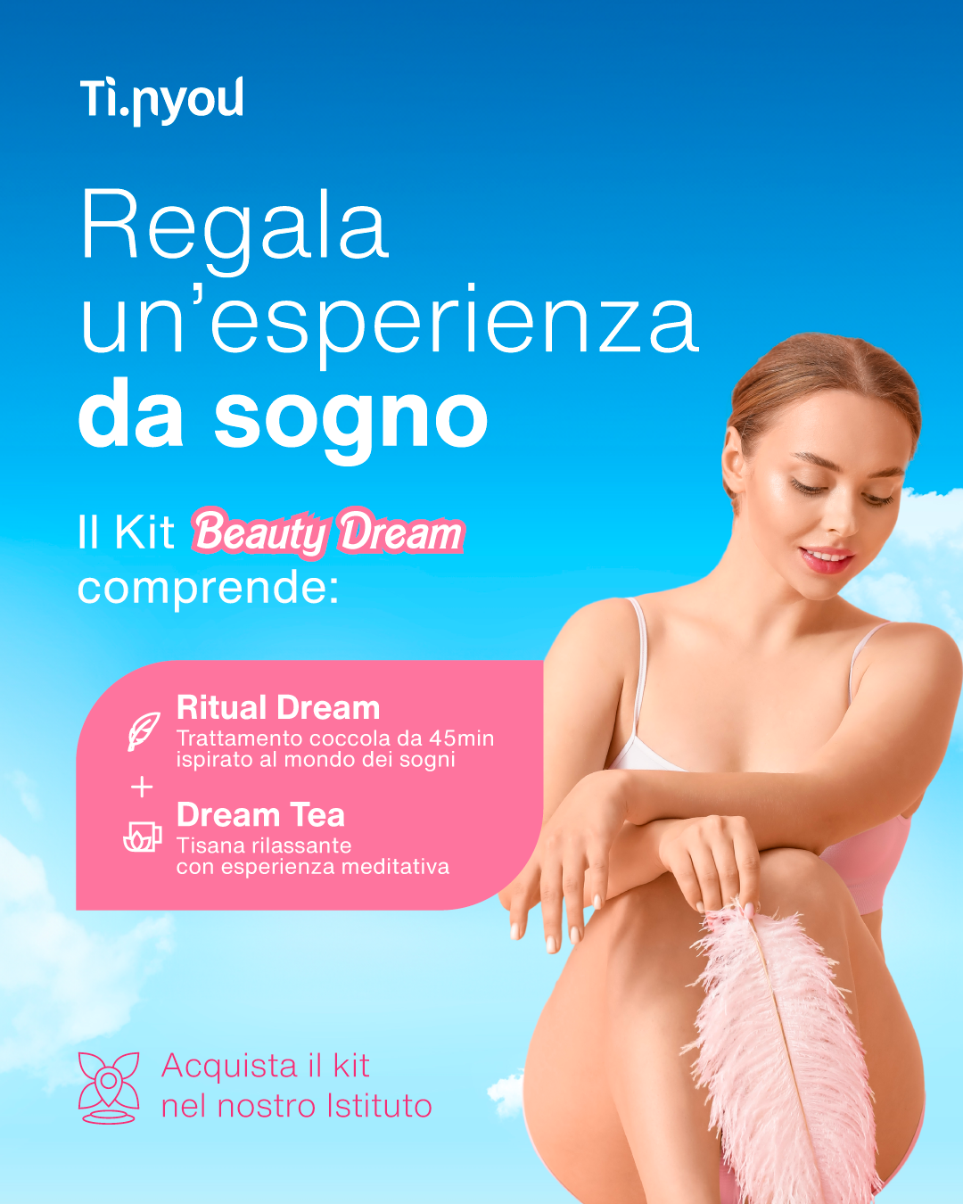 an advertisement for ti.nyou beauty dream