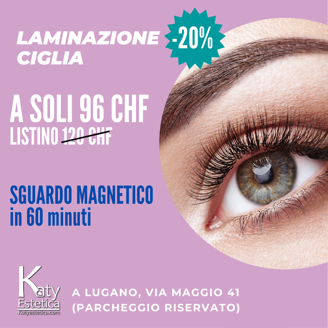 L'occhio di una donna è mostrato su uno sfondo viola