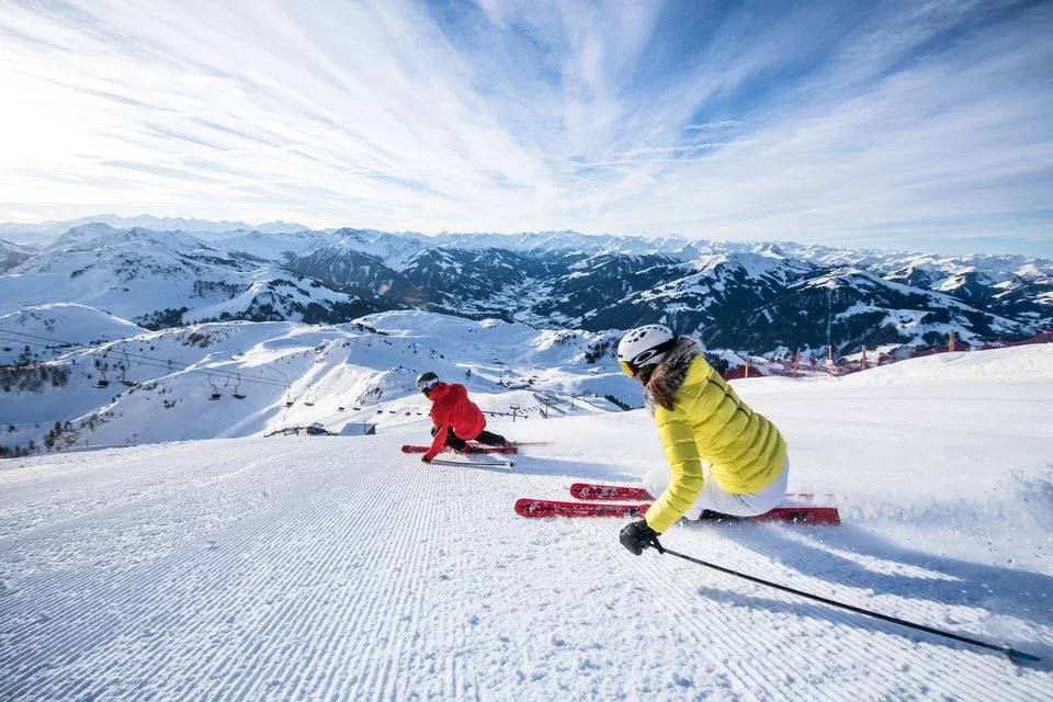 Skifahrer in Kitzbühel